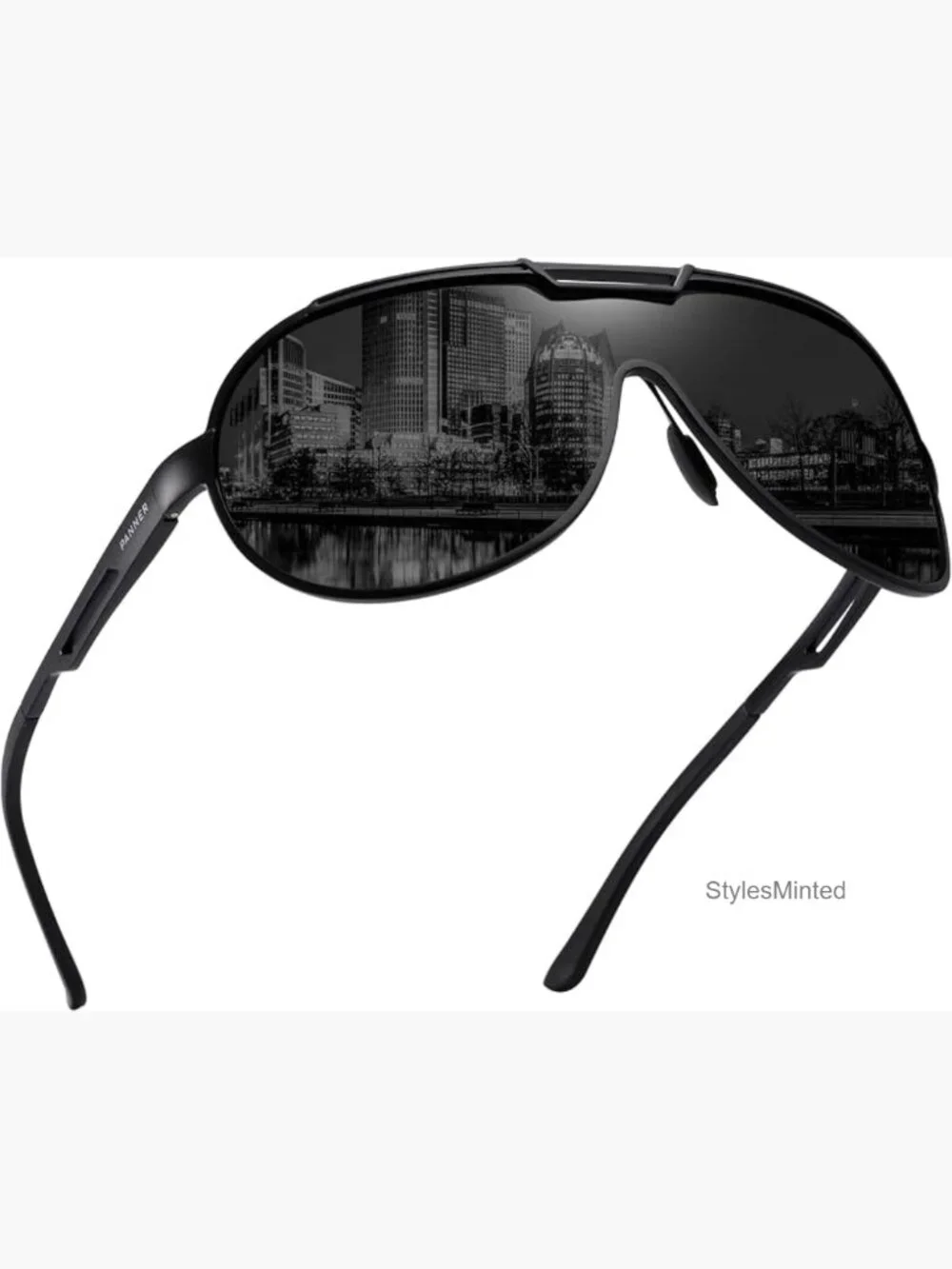Retro Aviator Polarized Sunglasses UV400 Protection Lightweight Metal Frame